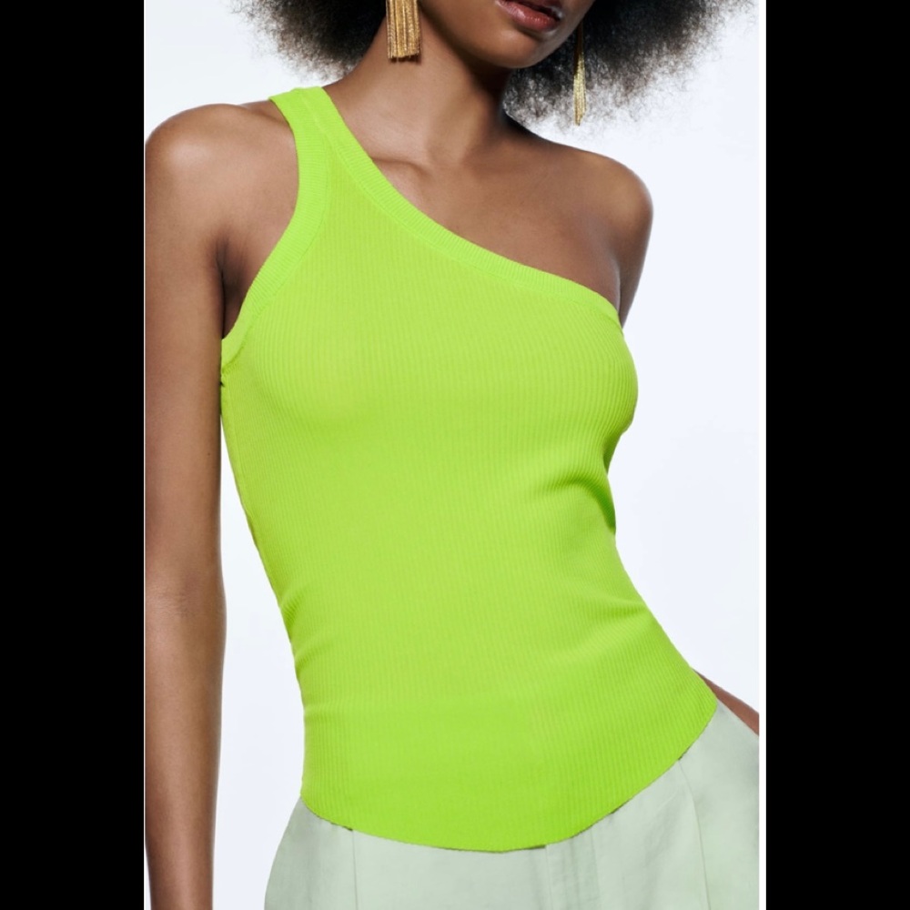 Zara asymmetric knit top